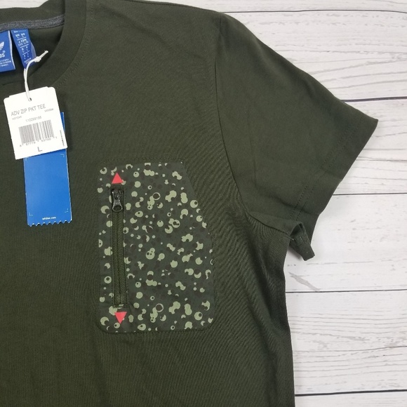 Adidas Olive Green T Shirt Short Sleeve NWT - Picture 2 of 7